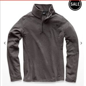 North Face Grey Fleece 1/4 Zip Pullover